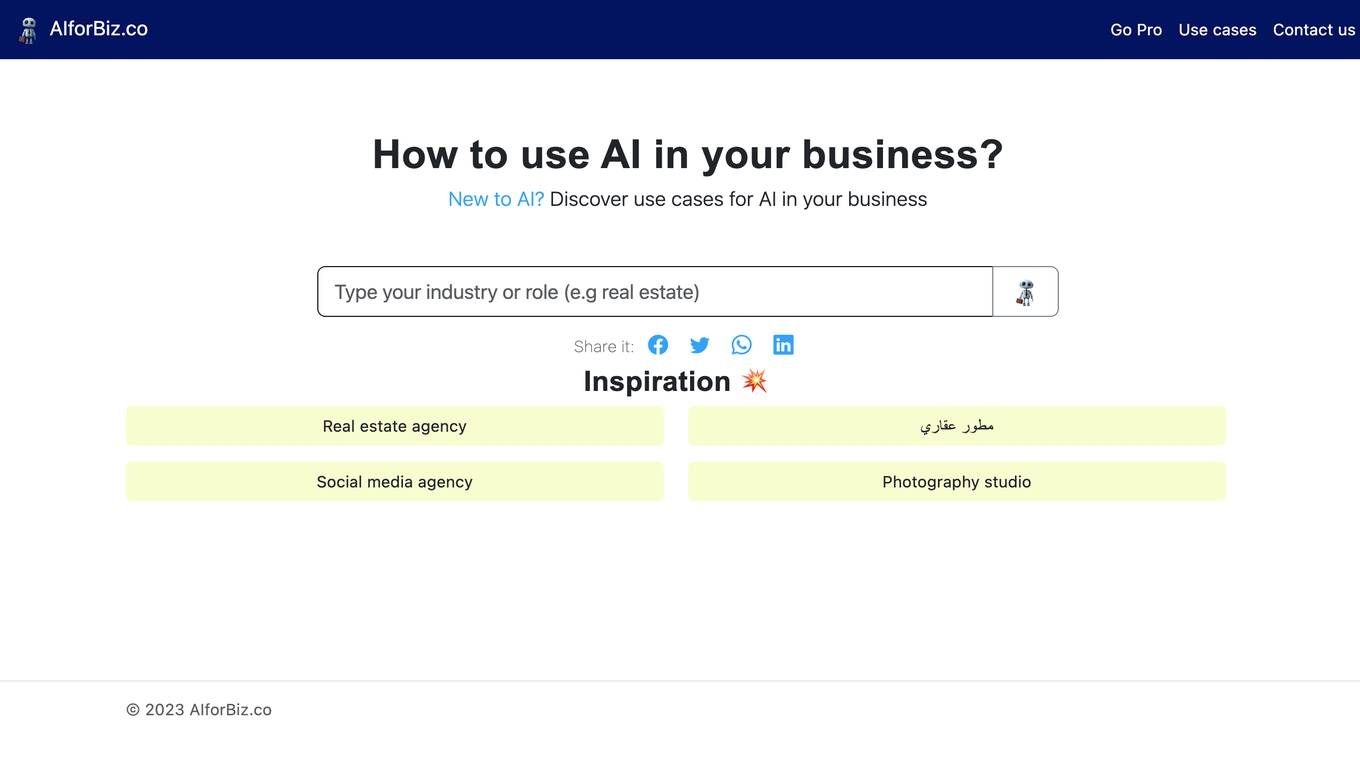 AIforBiz.co screenshot