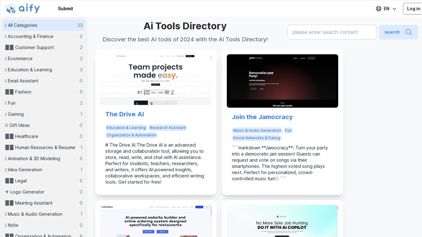 Ai Tools Directory Screenshot