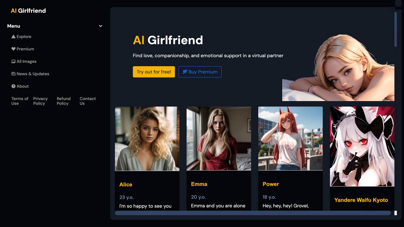 AI Girlfriend Screenshot