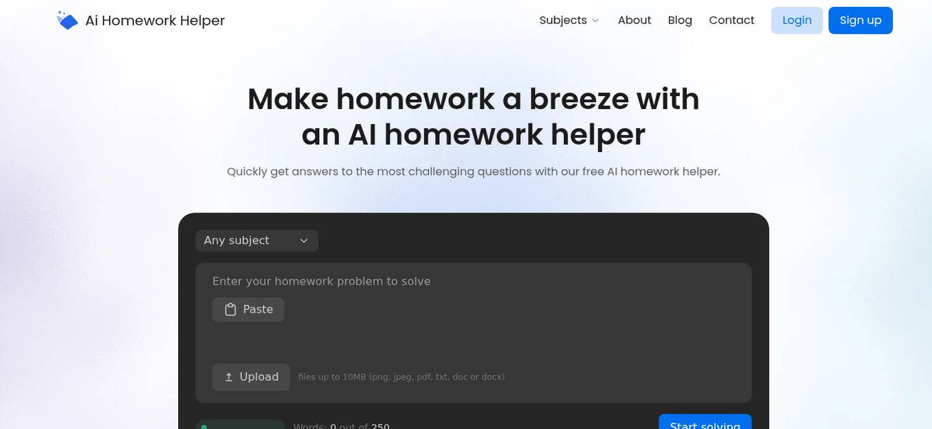 Ai Homework Helper Screenshot
