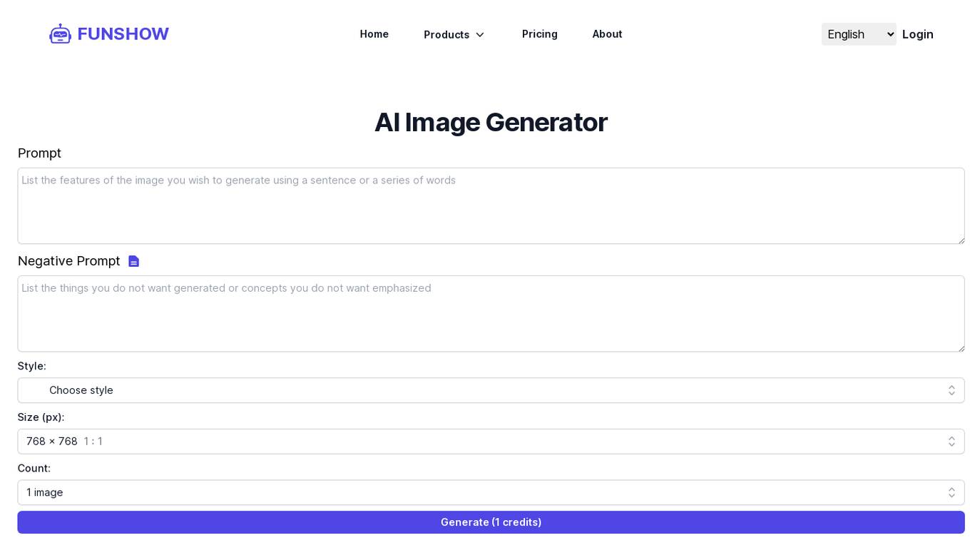 AI Image Generator FUNSHOW Screenshot