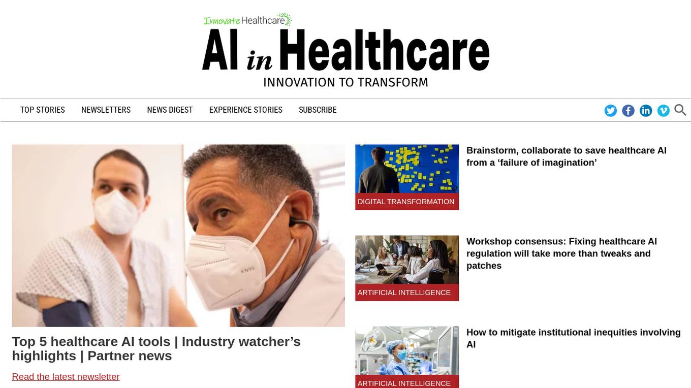 Healthcare AI Insights Screenshot