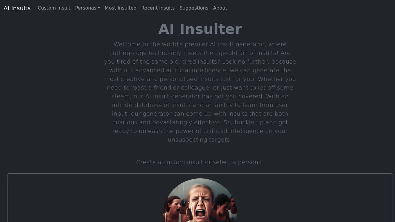 AI Insult Generator Screenshot