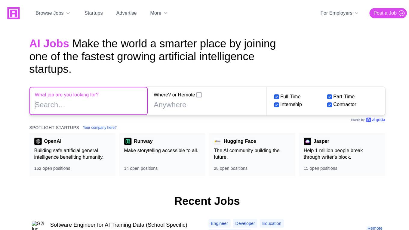 AI Jobs Platform screenshot