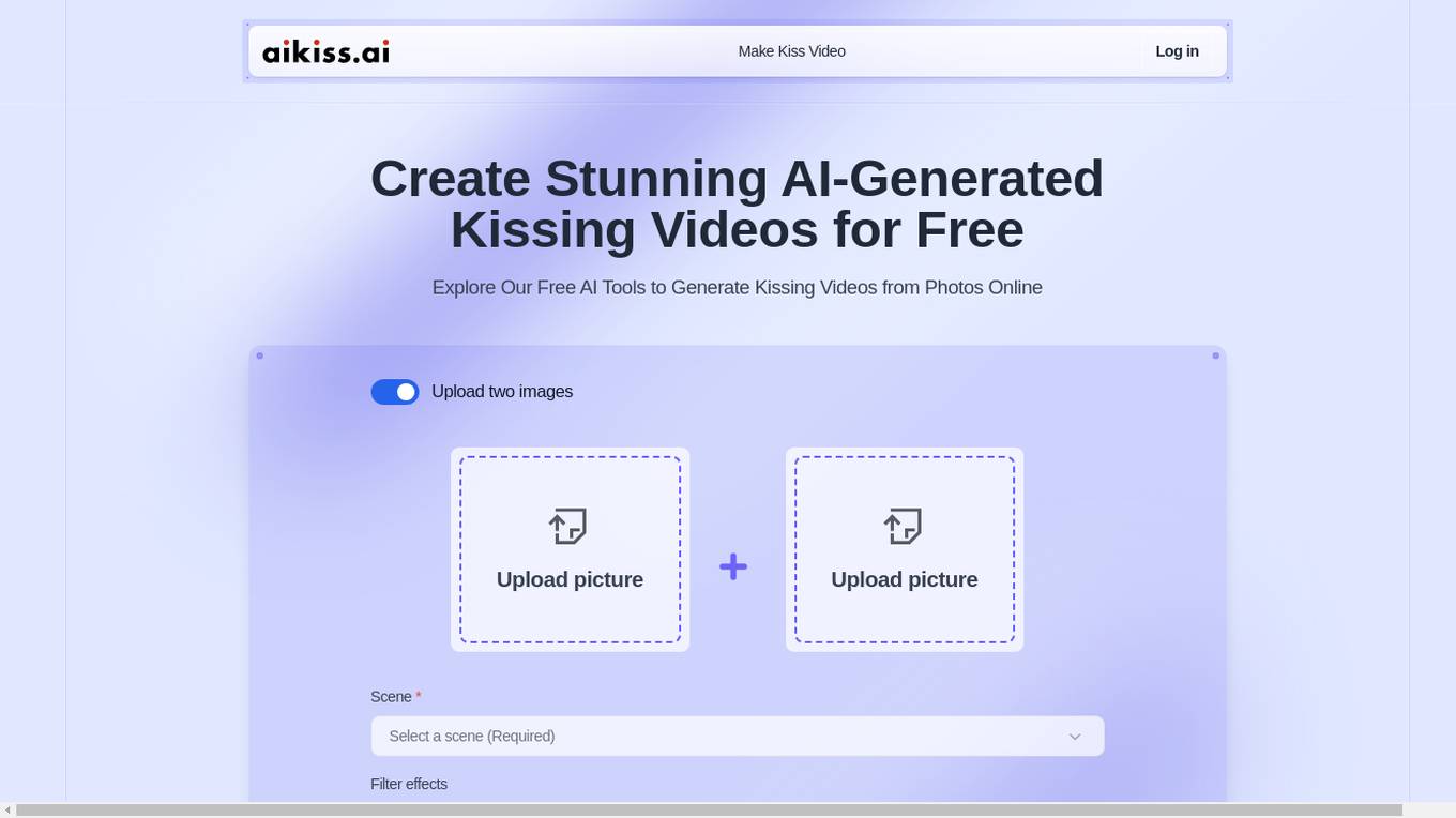 AI Kiss Video Generator Screenshot