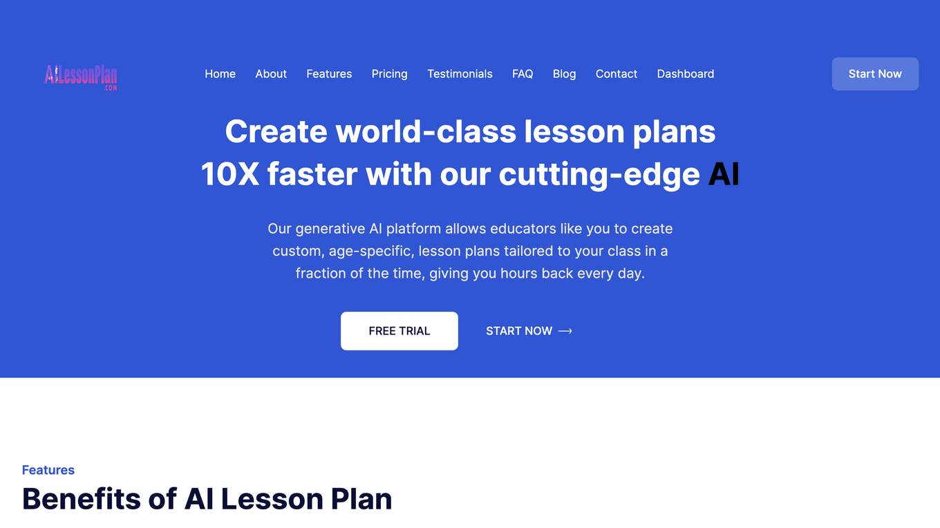 AI Lesson Plan Screenshot