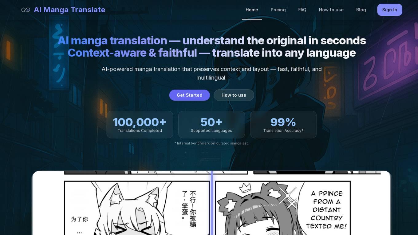 AI Manga Translate Screenshot