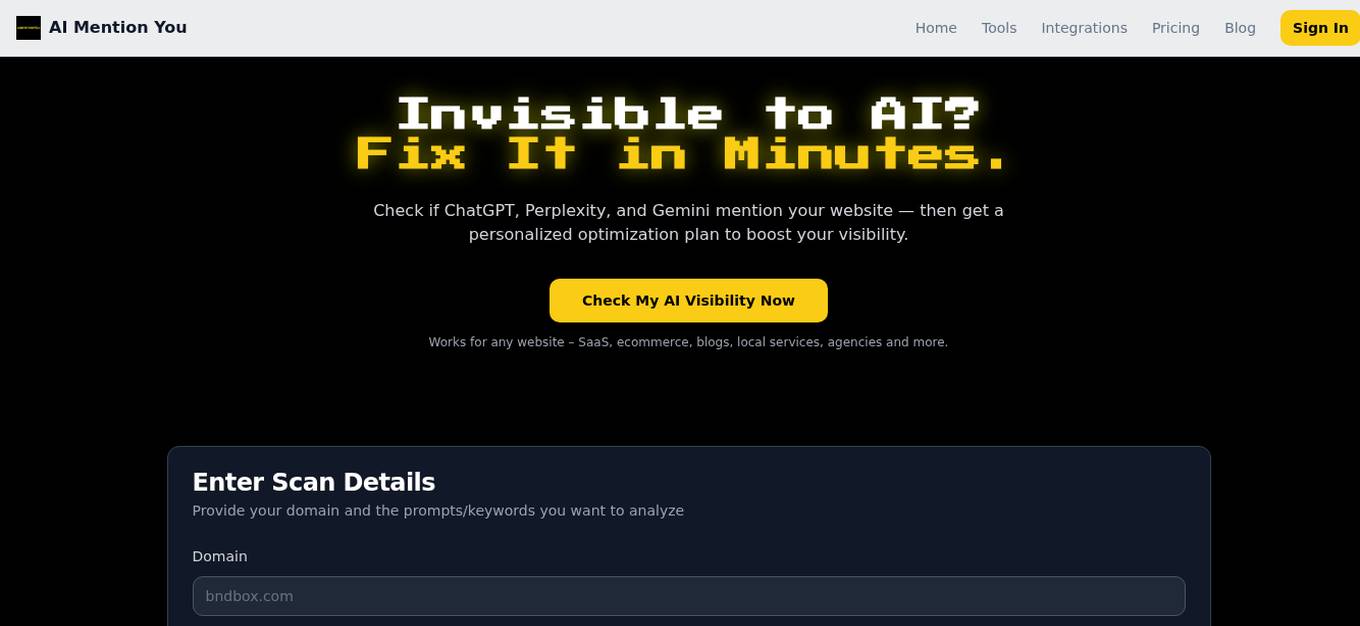 AI Mention You Screenshot
