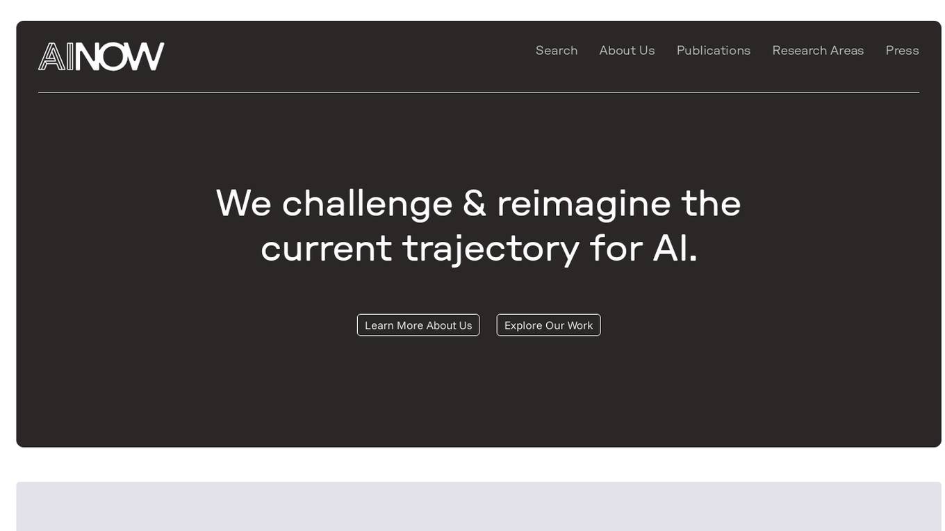 AI Now Institute Screenshot