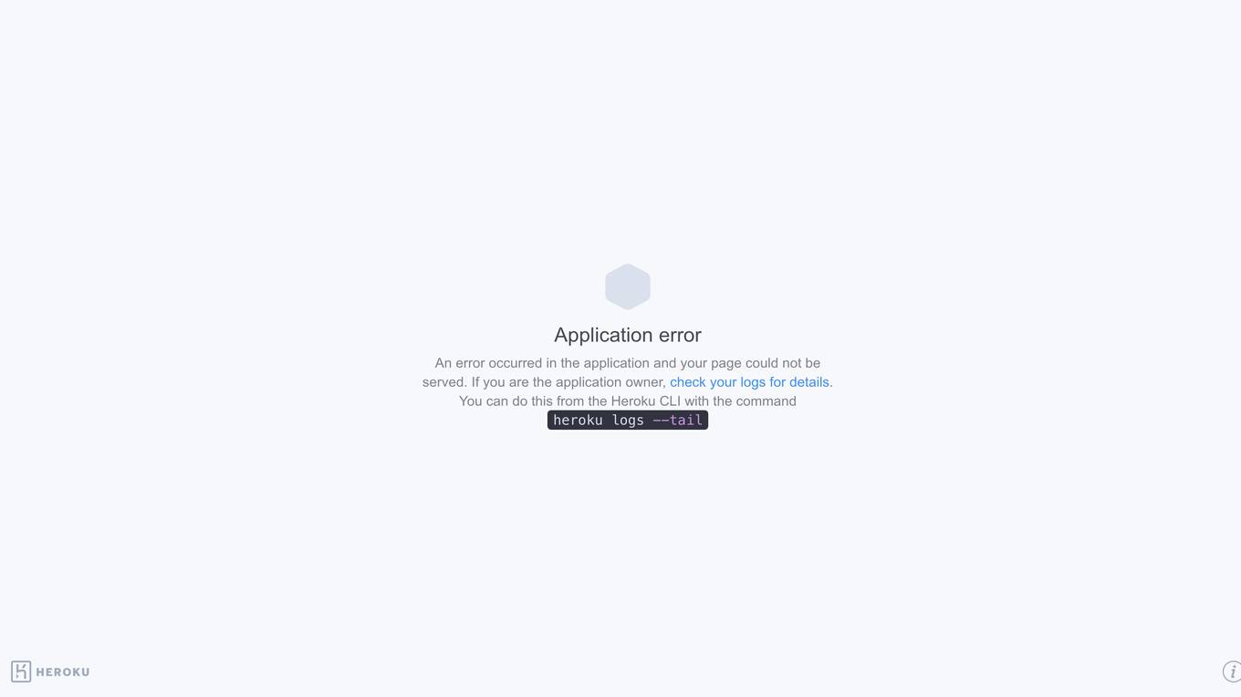 Application Error screenshot