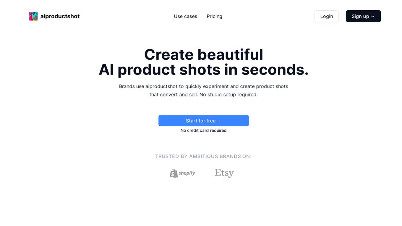 AI Product Shot Screenshot