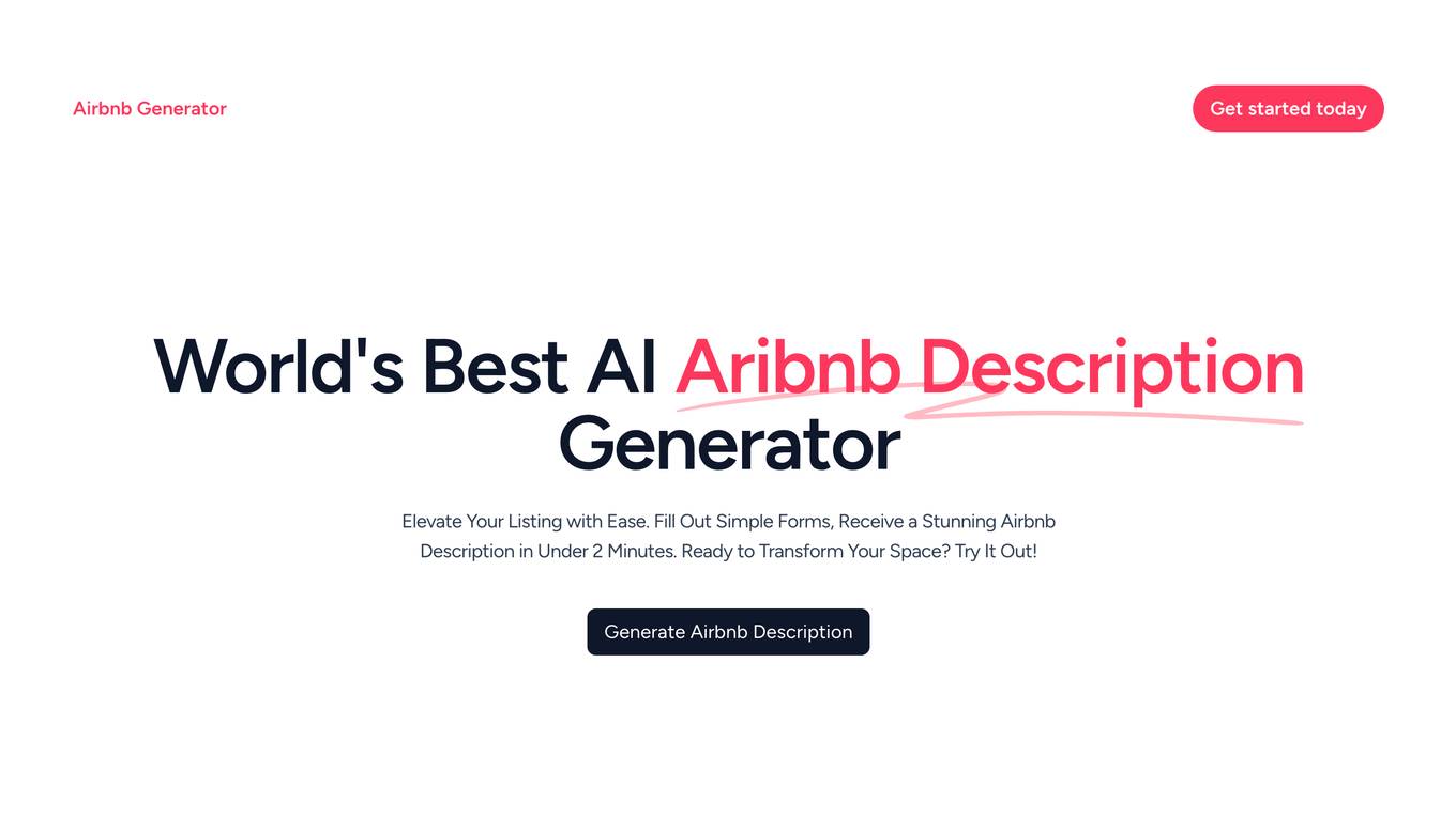 Airbnb Generator screenshot