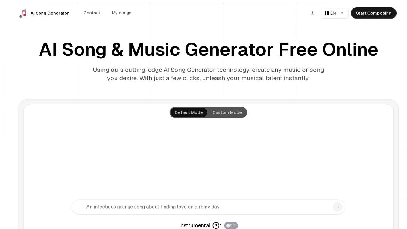 AI Song Generator screenshot