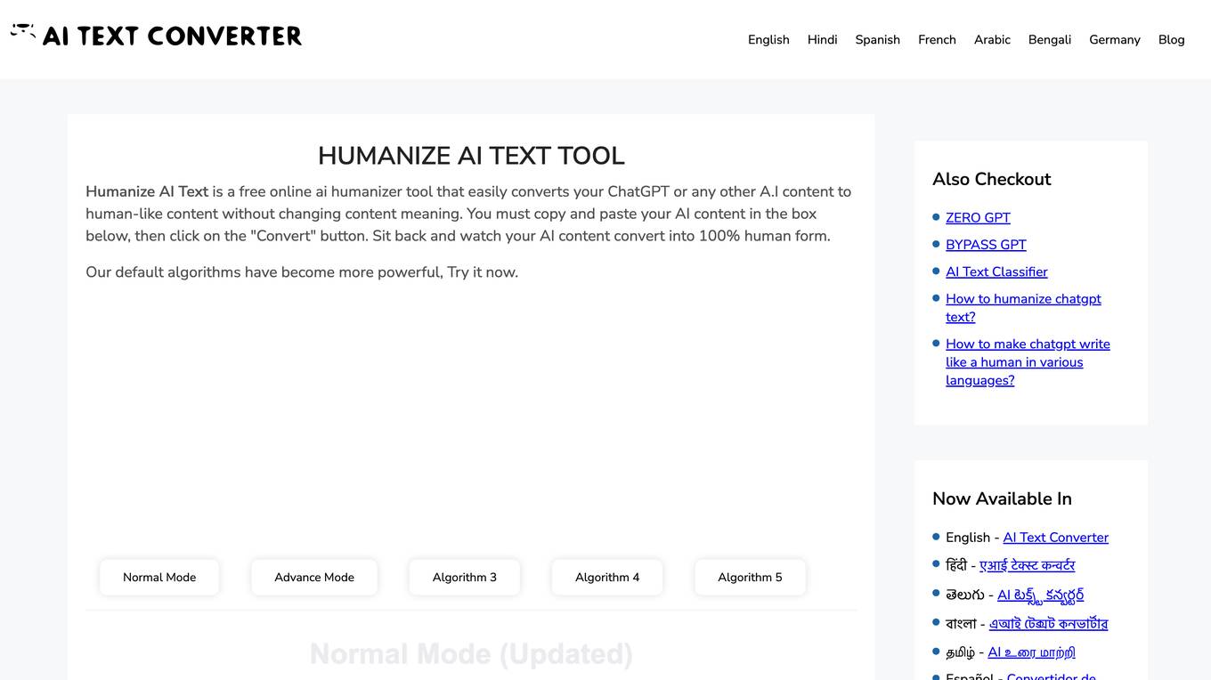 Humanize AI Text Screenshot