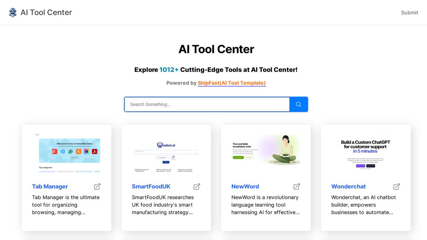 AI Tool Center Screenshot