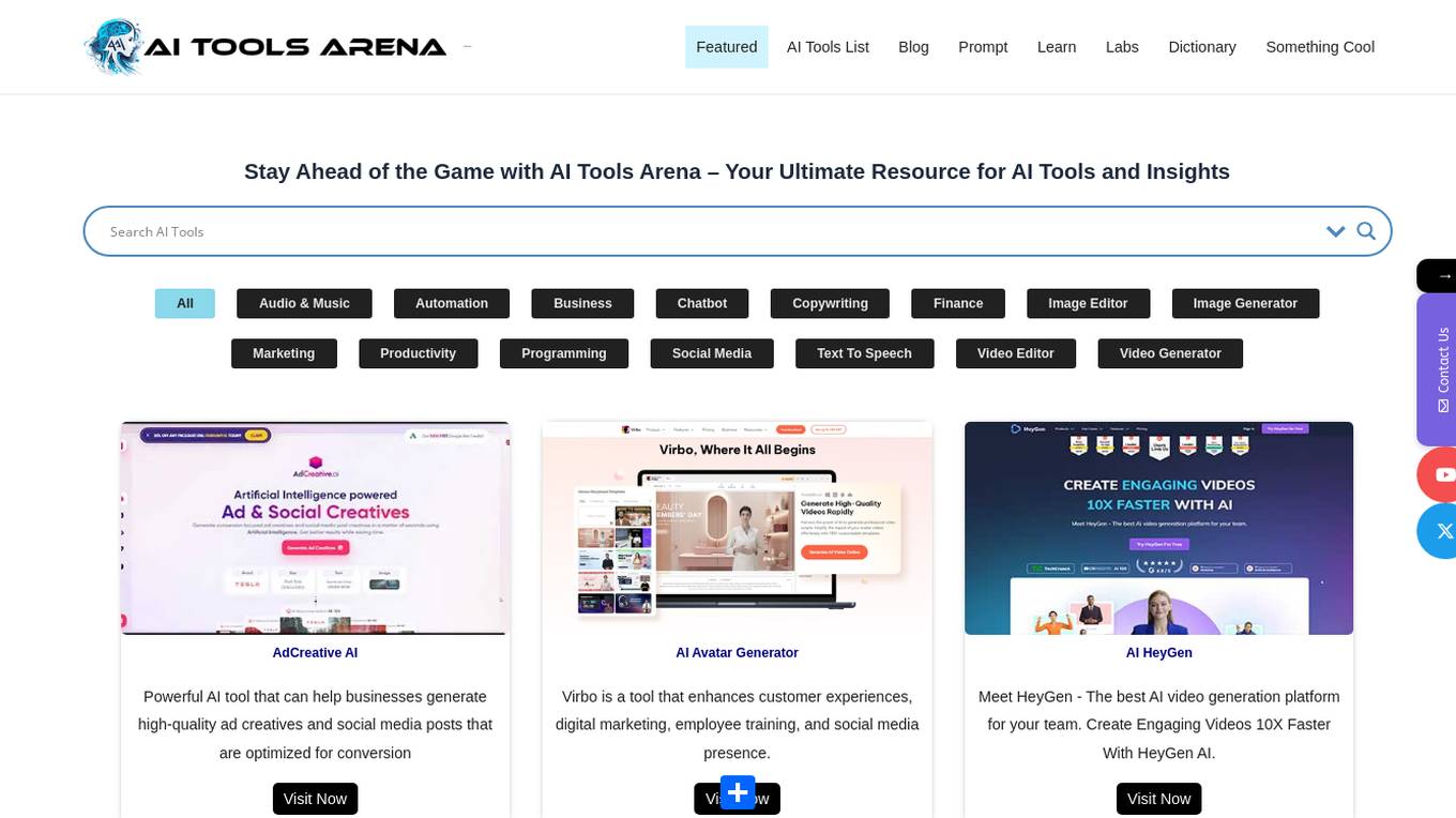 AI Tools Arena Screenshot