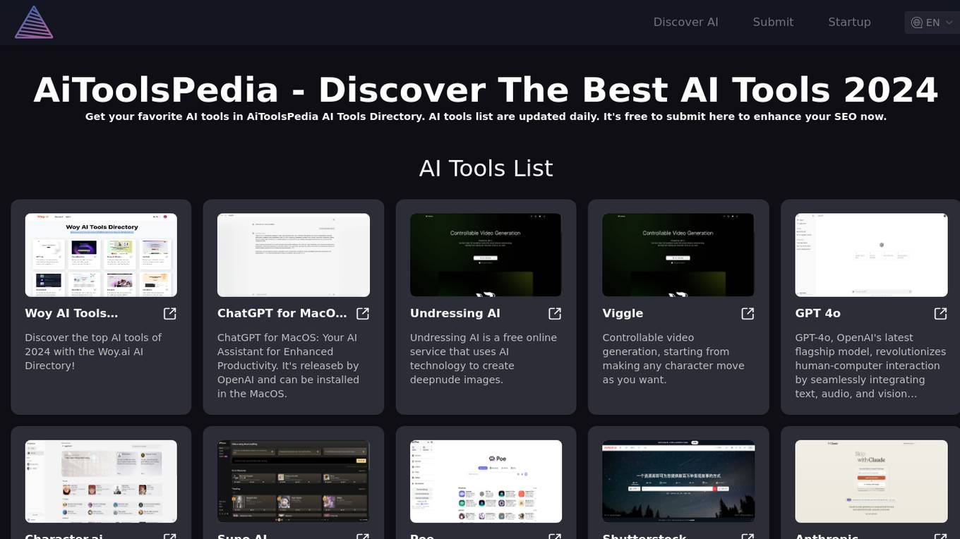 AiToolsPedia Screenshot