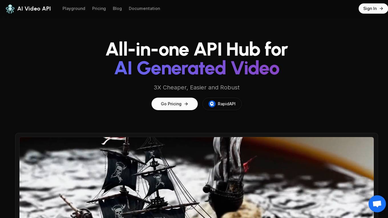 AI Video API Screenshot