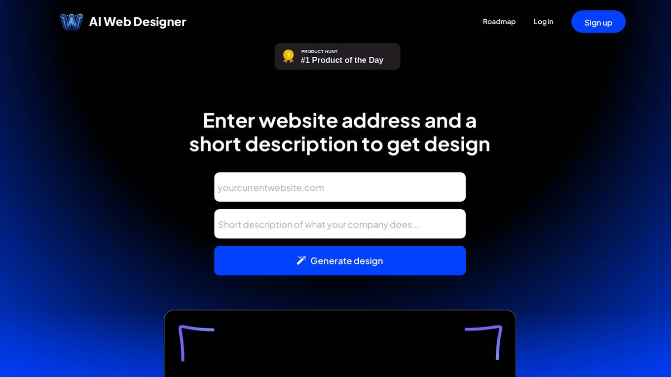 AI Web Designer Screenshot