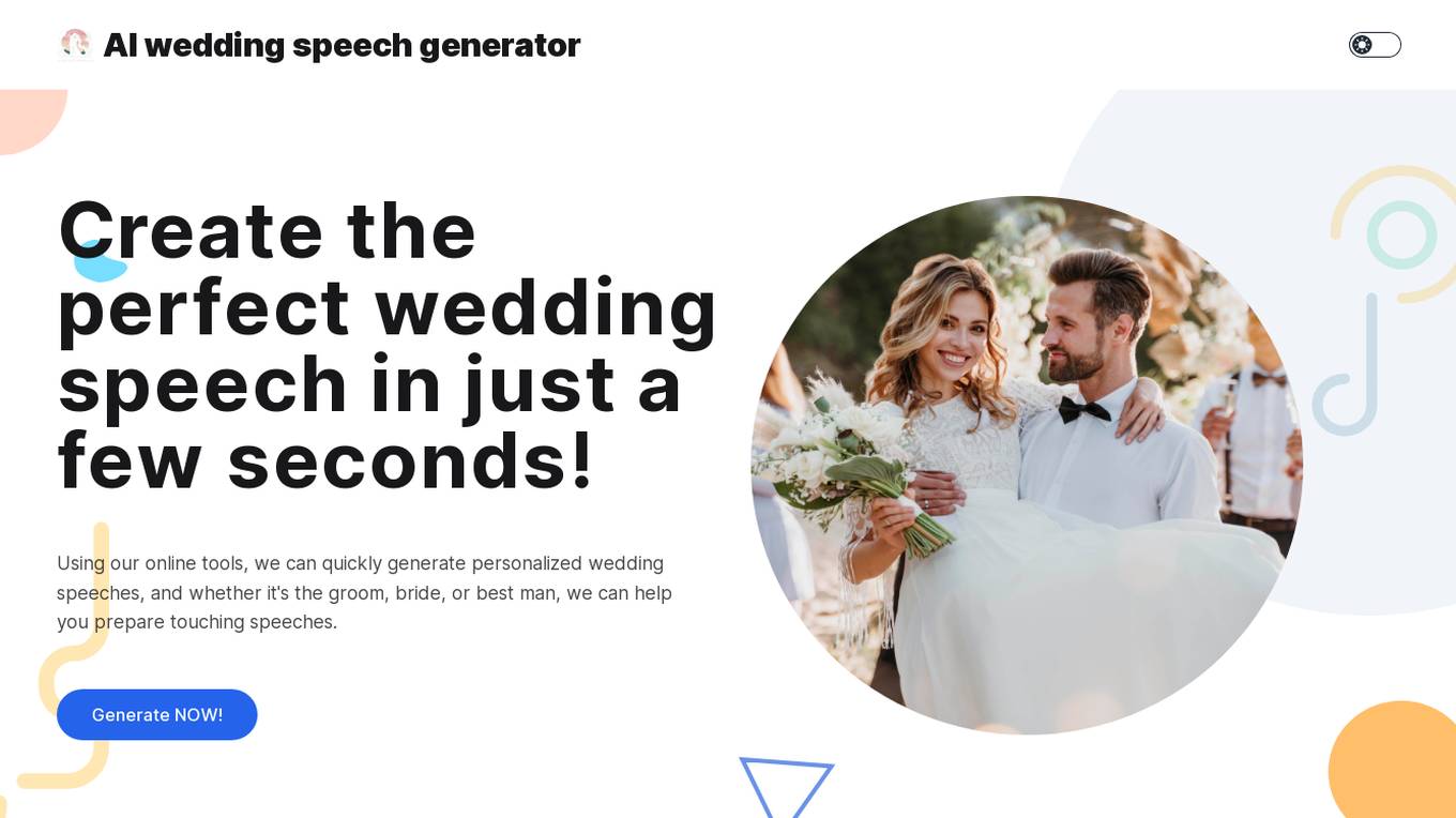 AI Wedding Speech Generator Screenshot