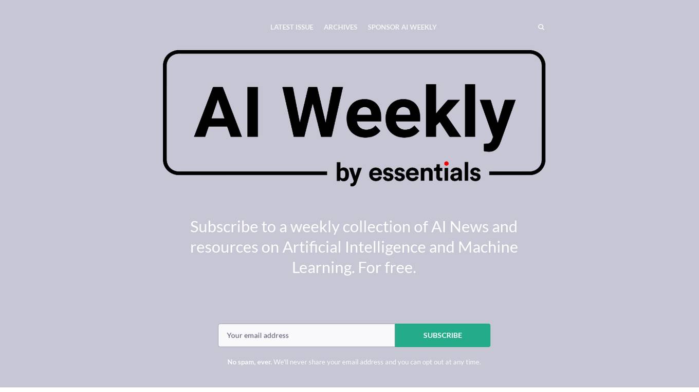 AI Weekly Screenshot