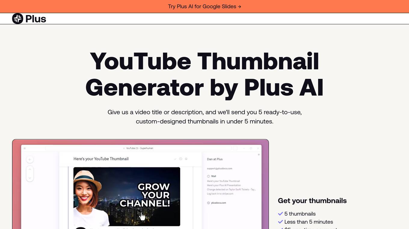 AI Youtube Thumbnail Generator screenshot