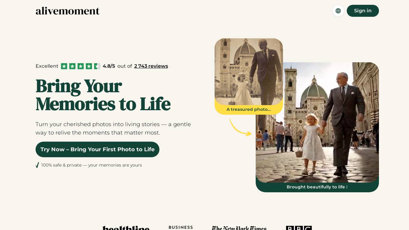 AliveMoment Screenshot