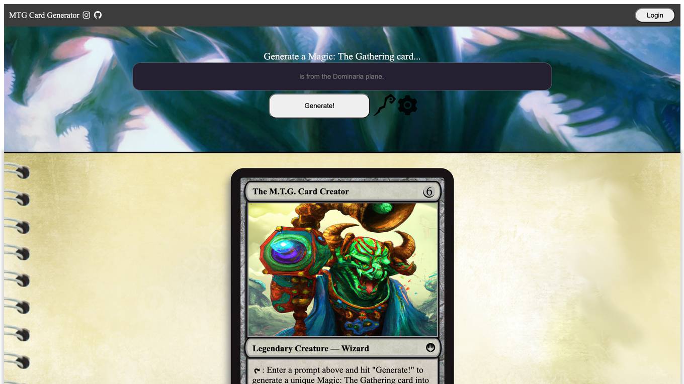 MTG Card Generator Screenshot