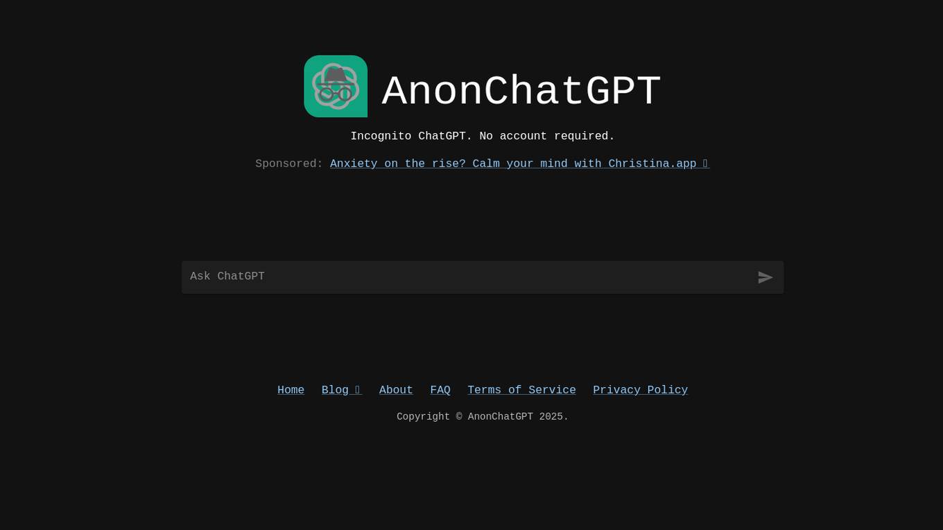 AnonChatGPT screenshot