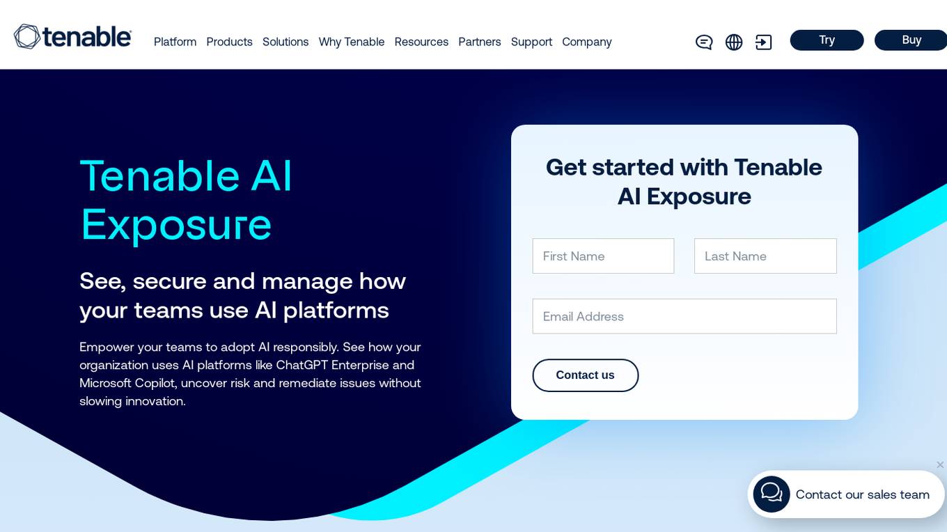 Tenable AI Exposure Screenshot