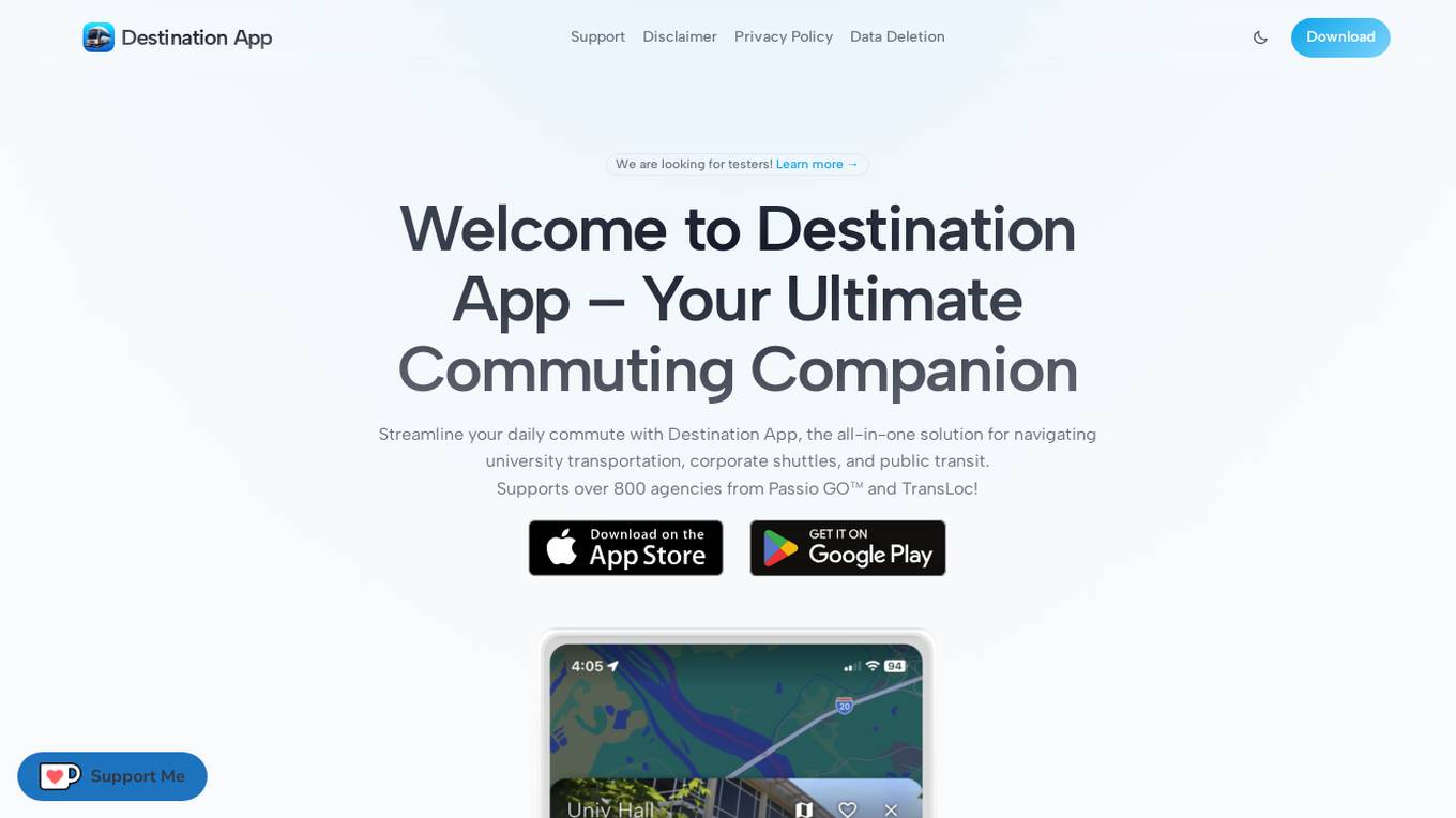 Destination App Screenshot