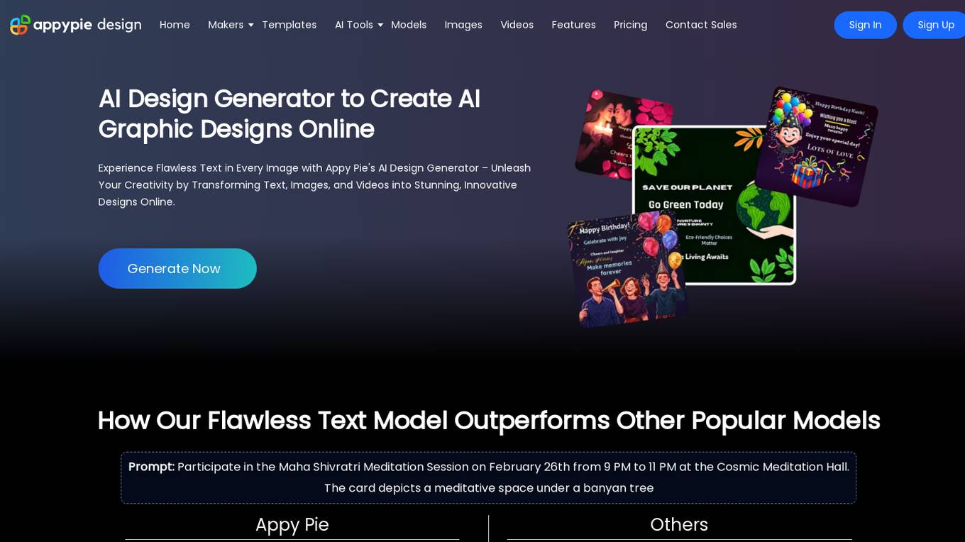 Appy Pie's AI Design Generator screenshot