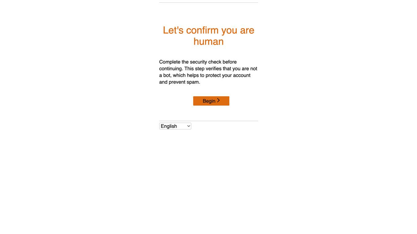 Human Verification Tool Screenshot