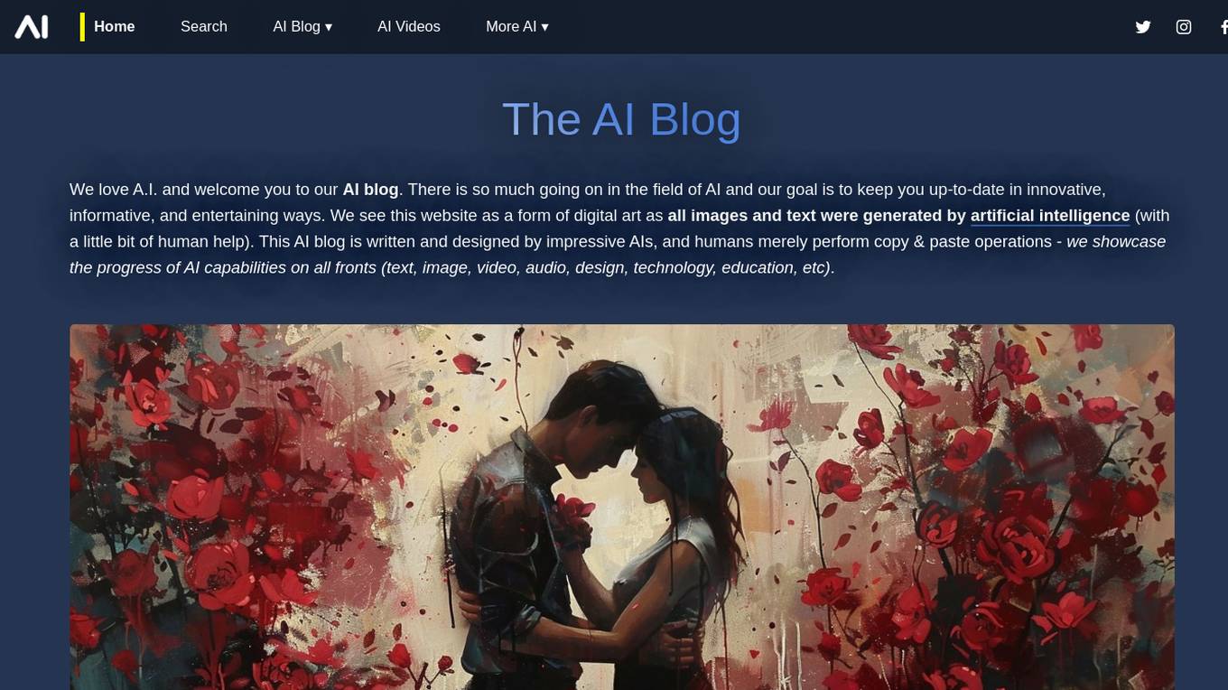 The AI Blog Screenshot