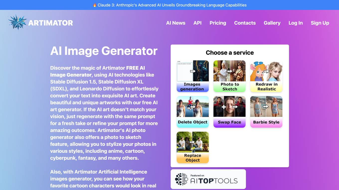 Artimator Screenshot