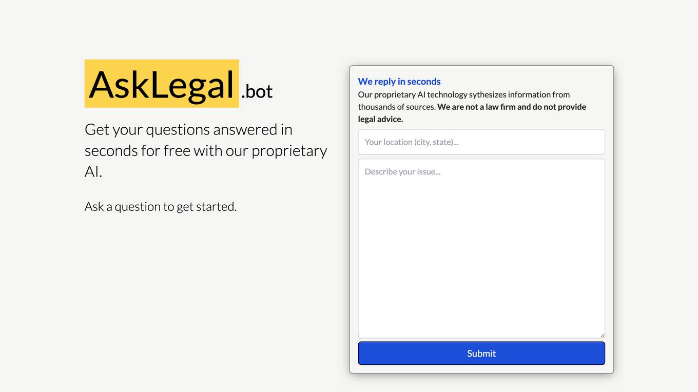 AskLegal.bot screenshot