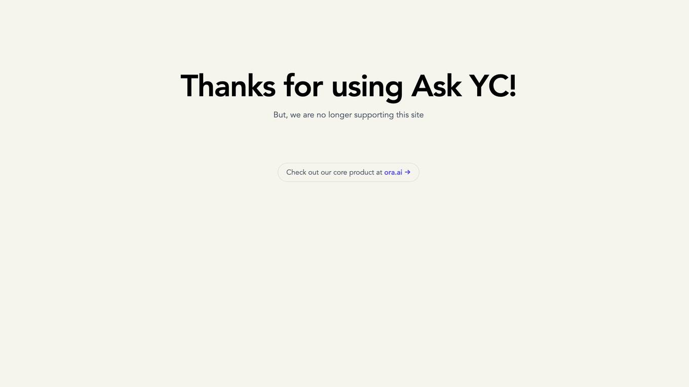 Ask YC screenshot