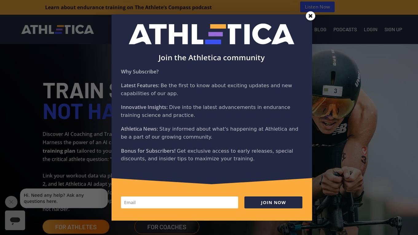 Athletica AI Screenshot