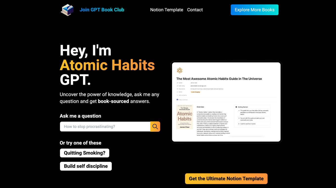 Atomic Habits GPT Screenshot