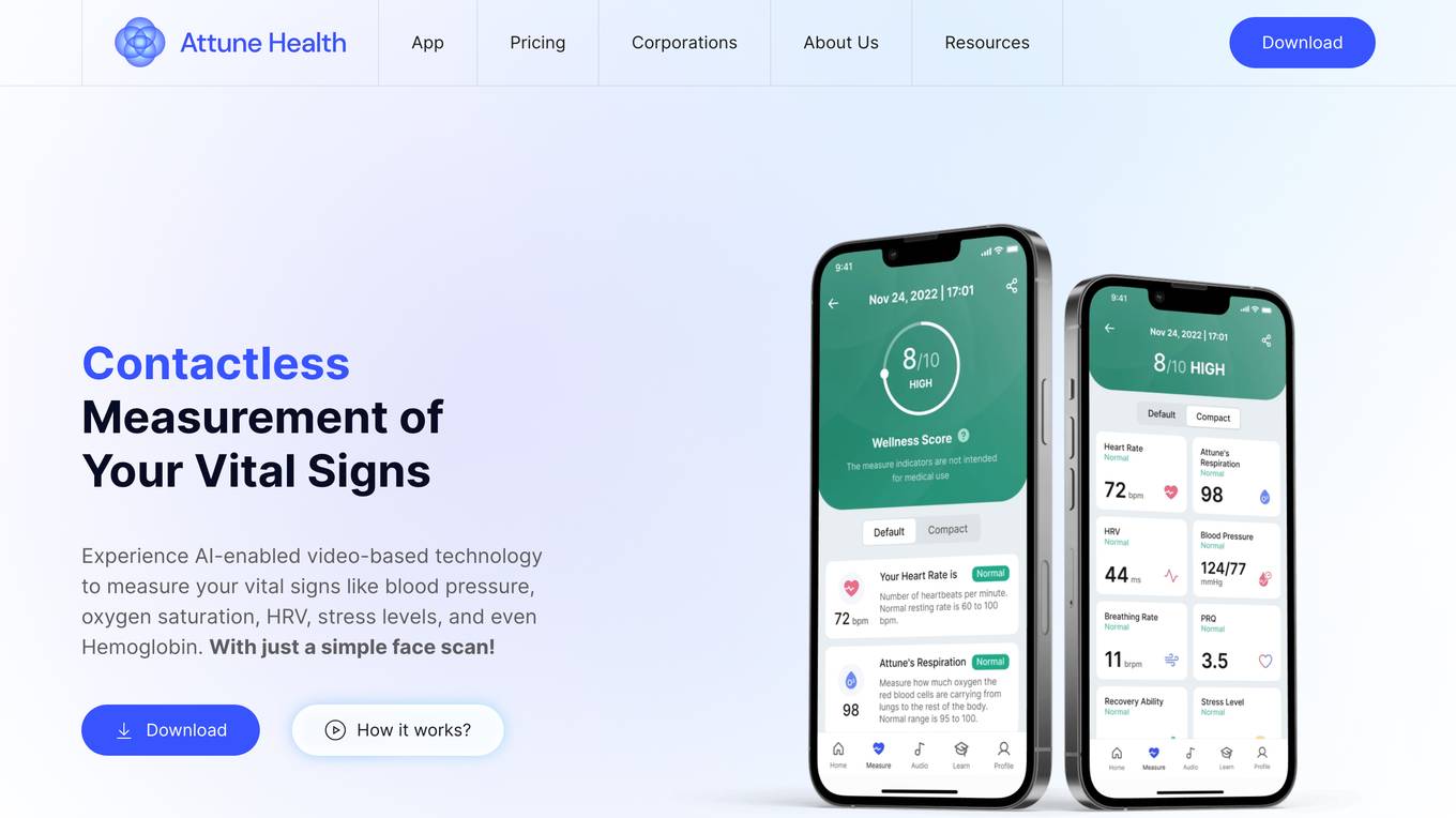 Attune Health Mobile App Screenshot