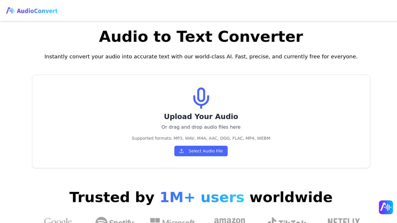 Free Audio to Text Converter Screenshot