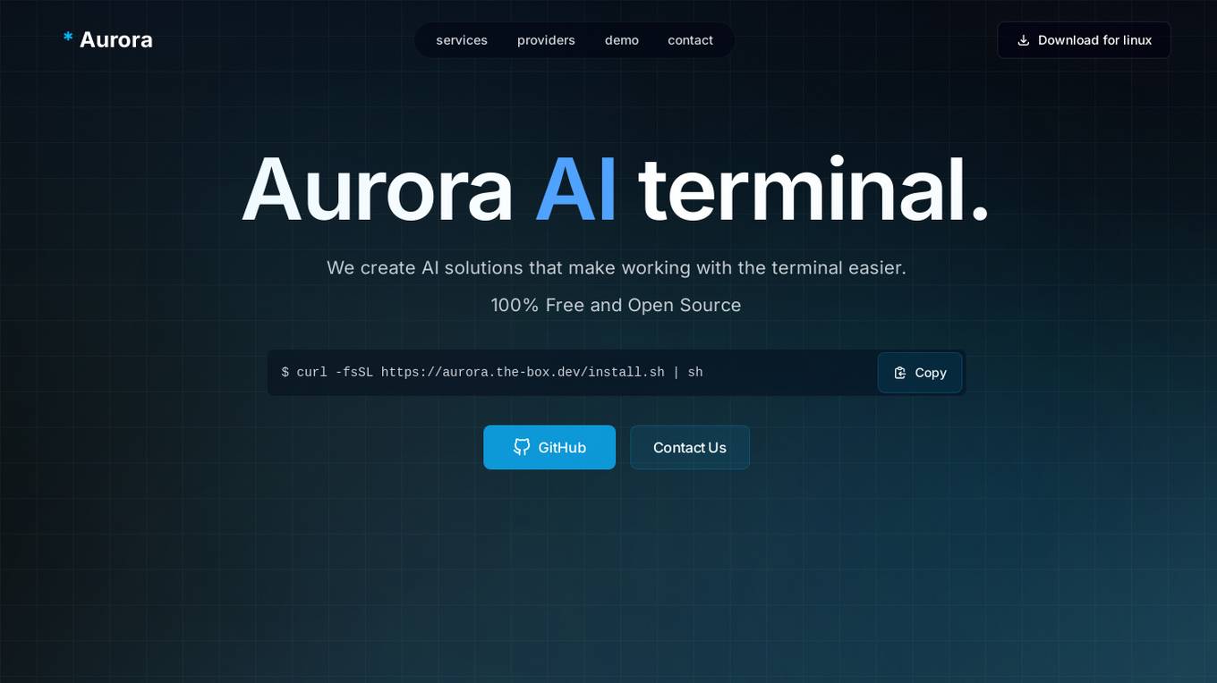 Aurora Terminal Agent Screenshot