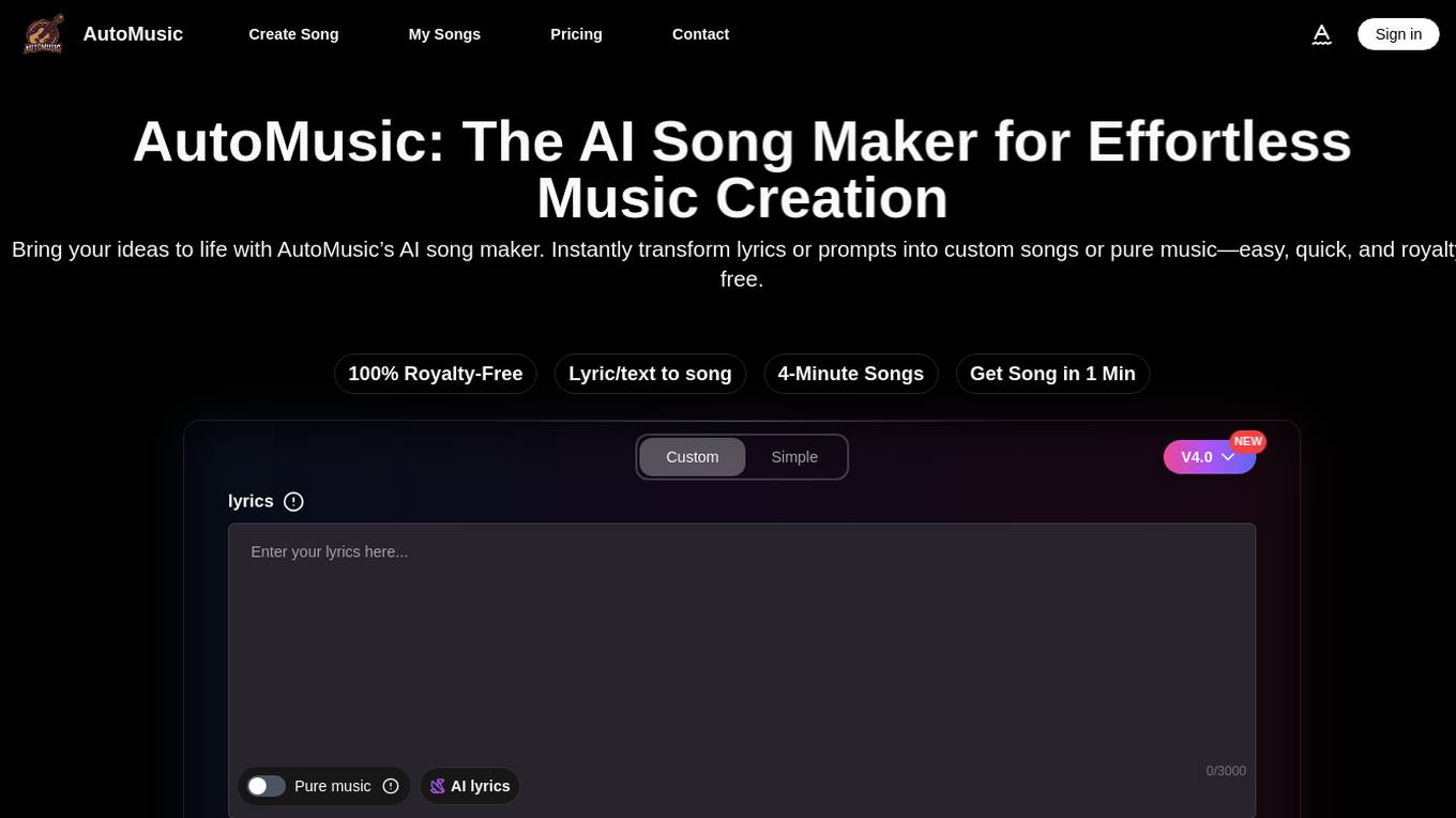 AutoMusic Screenshot