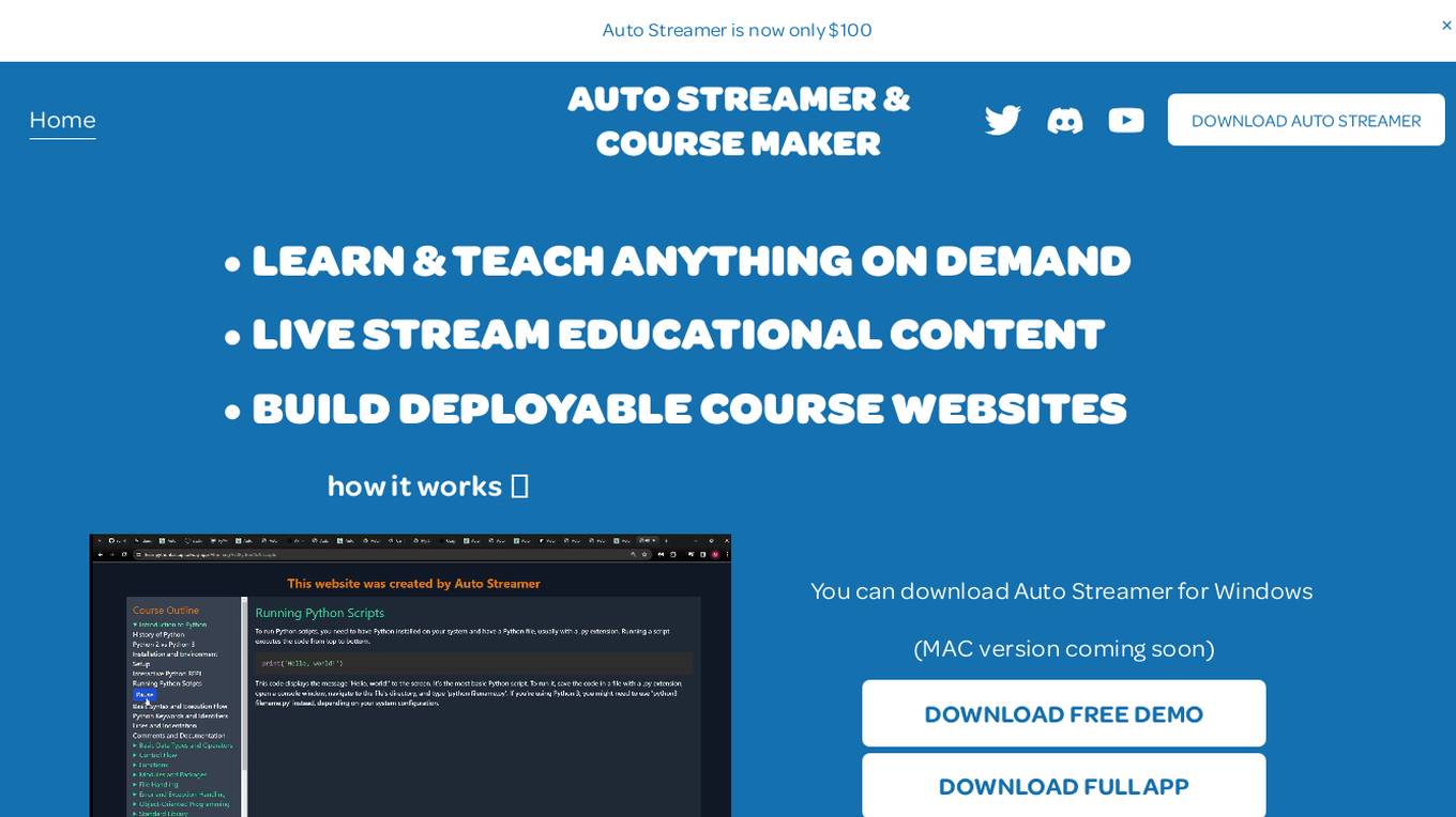 Auto Streamer & Course Maker screenshot