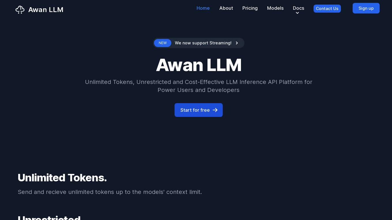 Awan LLM Screenshot