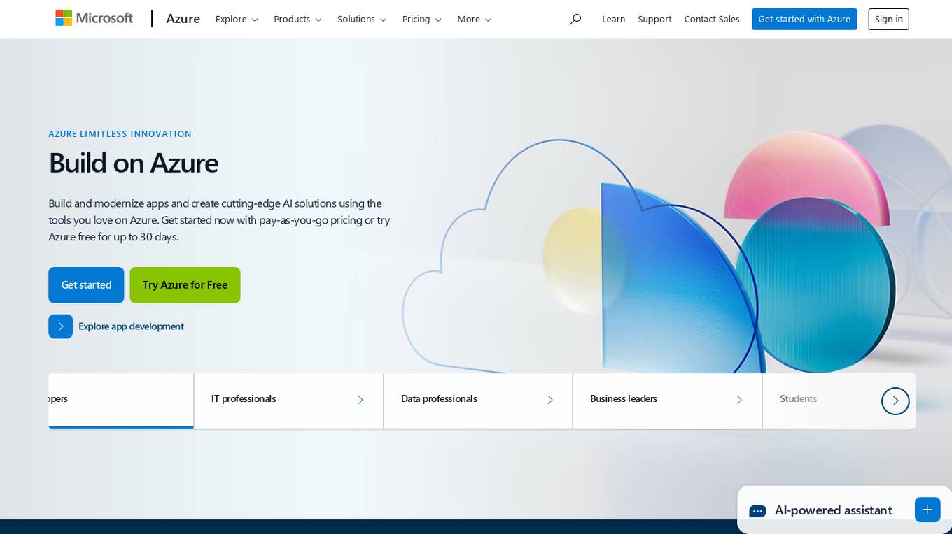 Microsoft Azure Screenshot