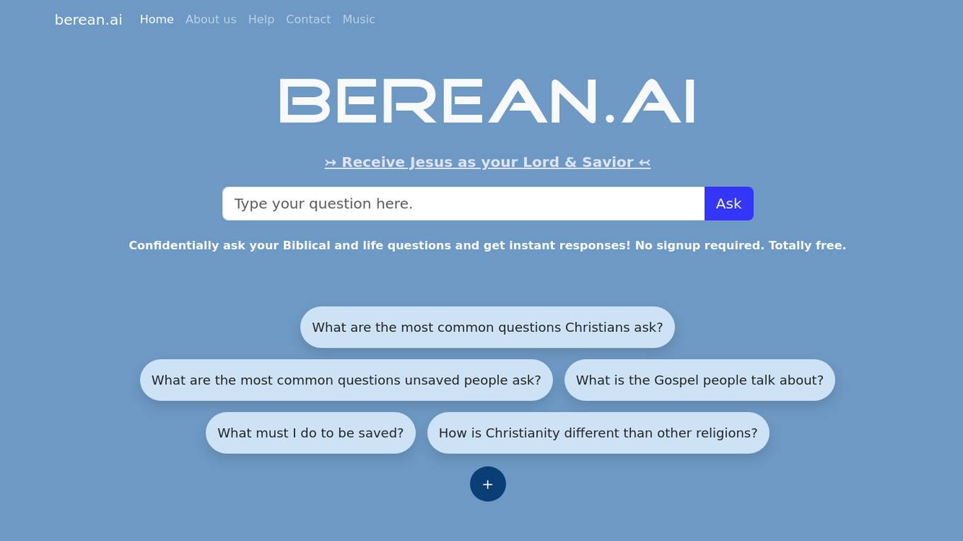 Berean.ai Screenshot