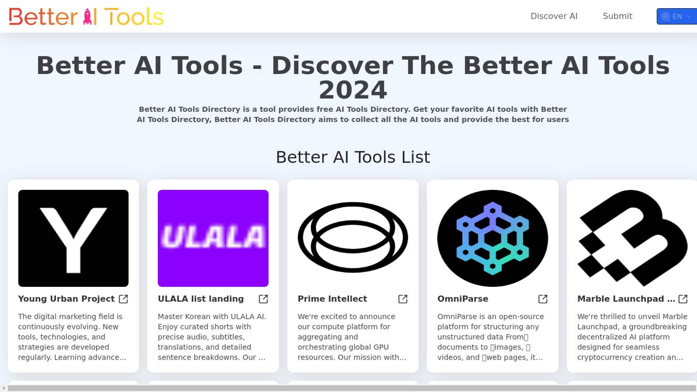 Better AI Tools Directory Screenshot