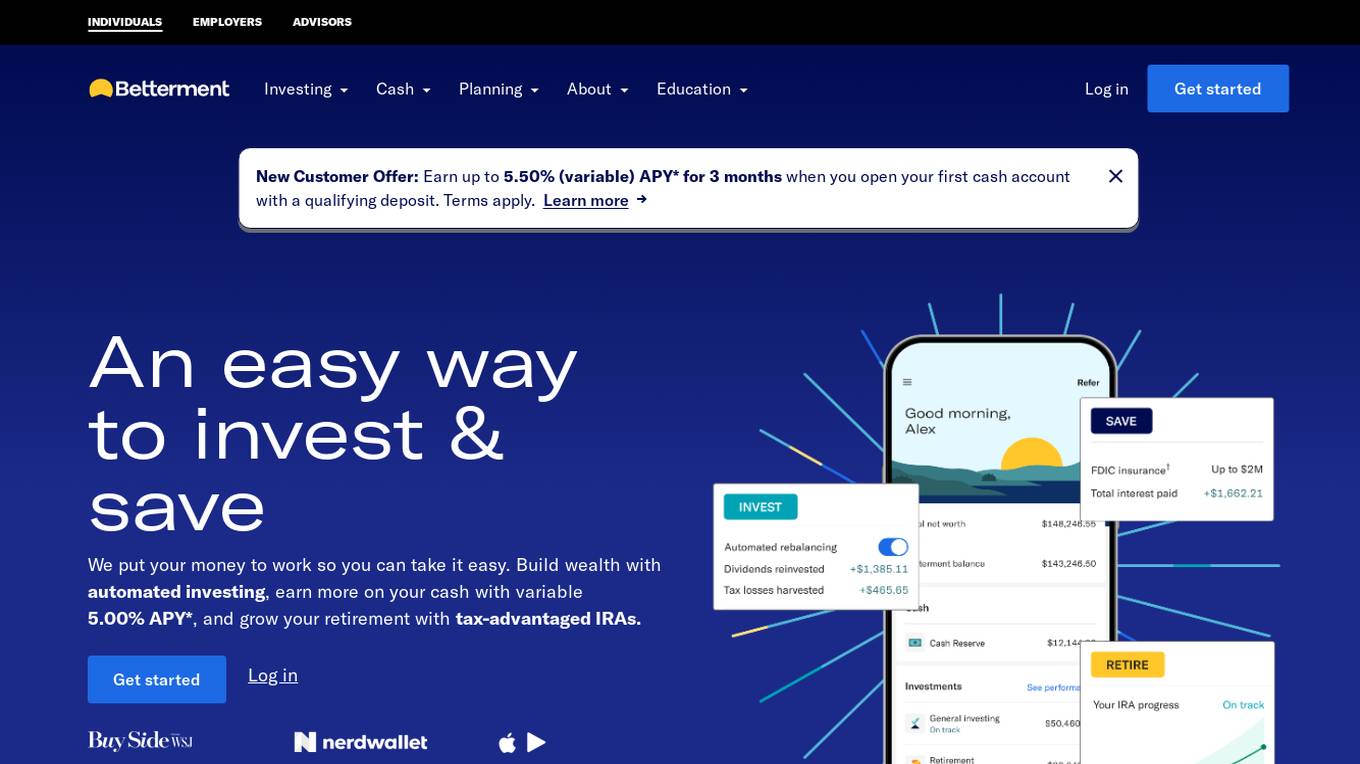 Betterment screenshot