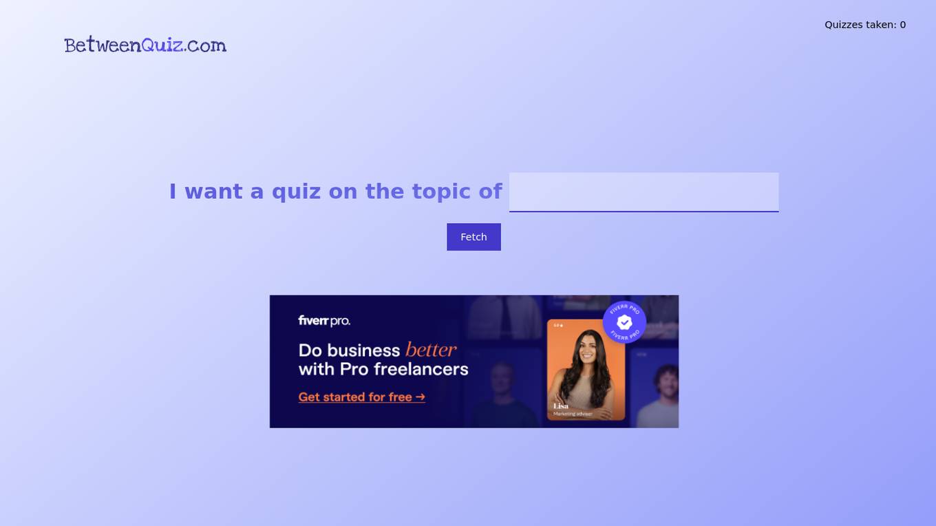 BetweenQuiz screenshot